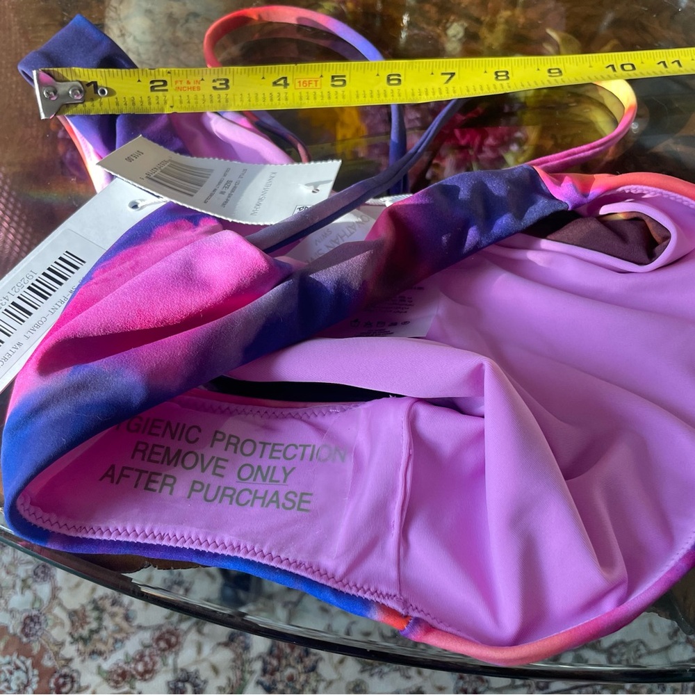 NWT Medium Set Jonathan Simkhai Emmalynn Bikini Cobalt Watercolor $230 - Picture 10 of 11